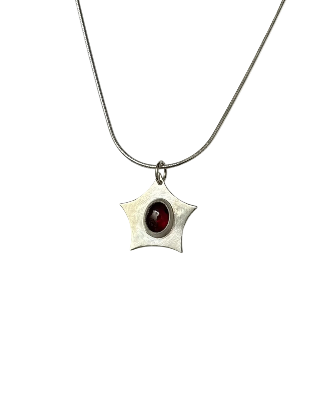 Garnet Star Necklace