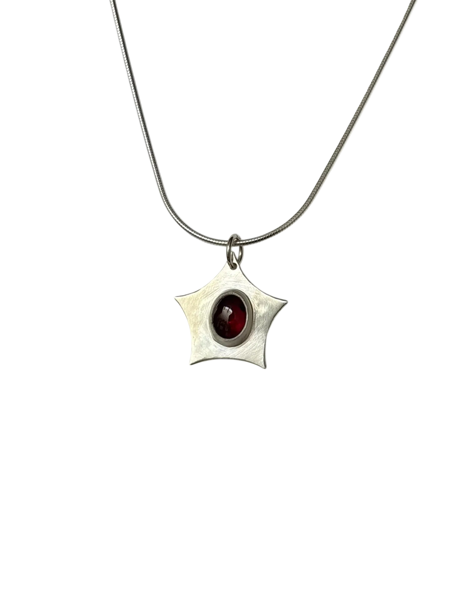 Garnet Star Necklace
