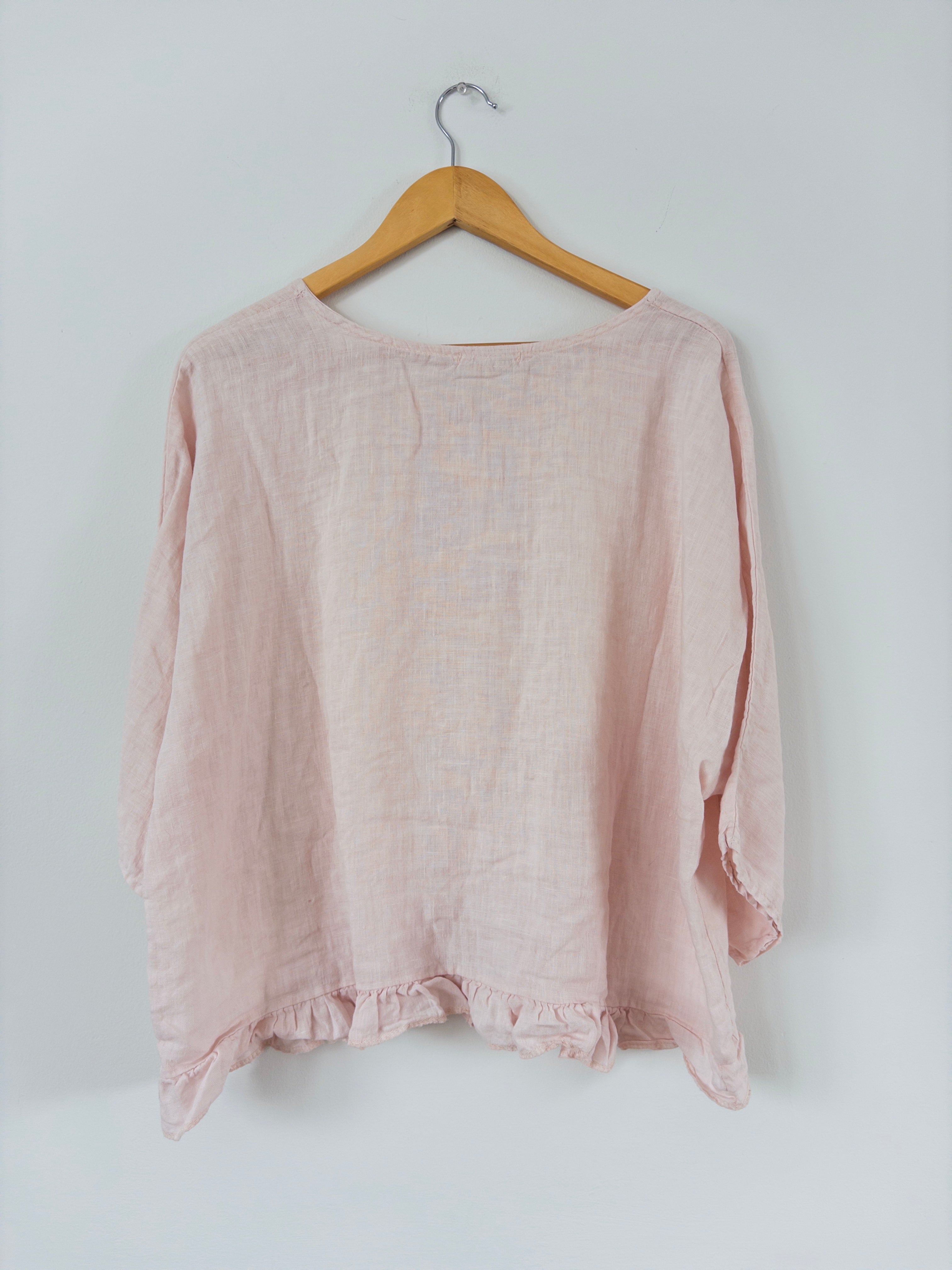 Pink Linen Bouse
