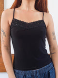 Slinky Lace Trim Tank