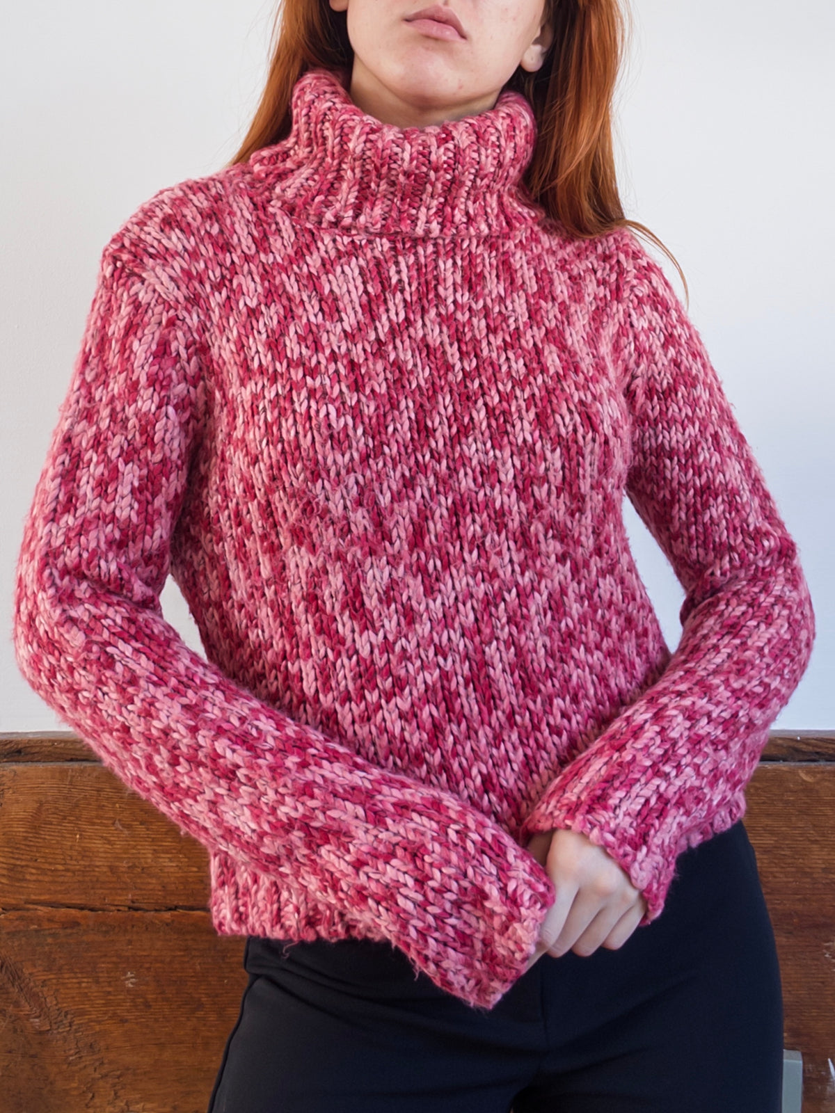 Pink Turtleneck