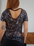 Ruched Sequin Top