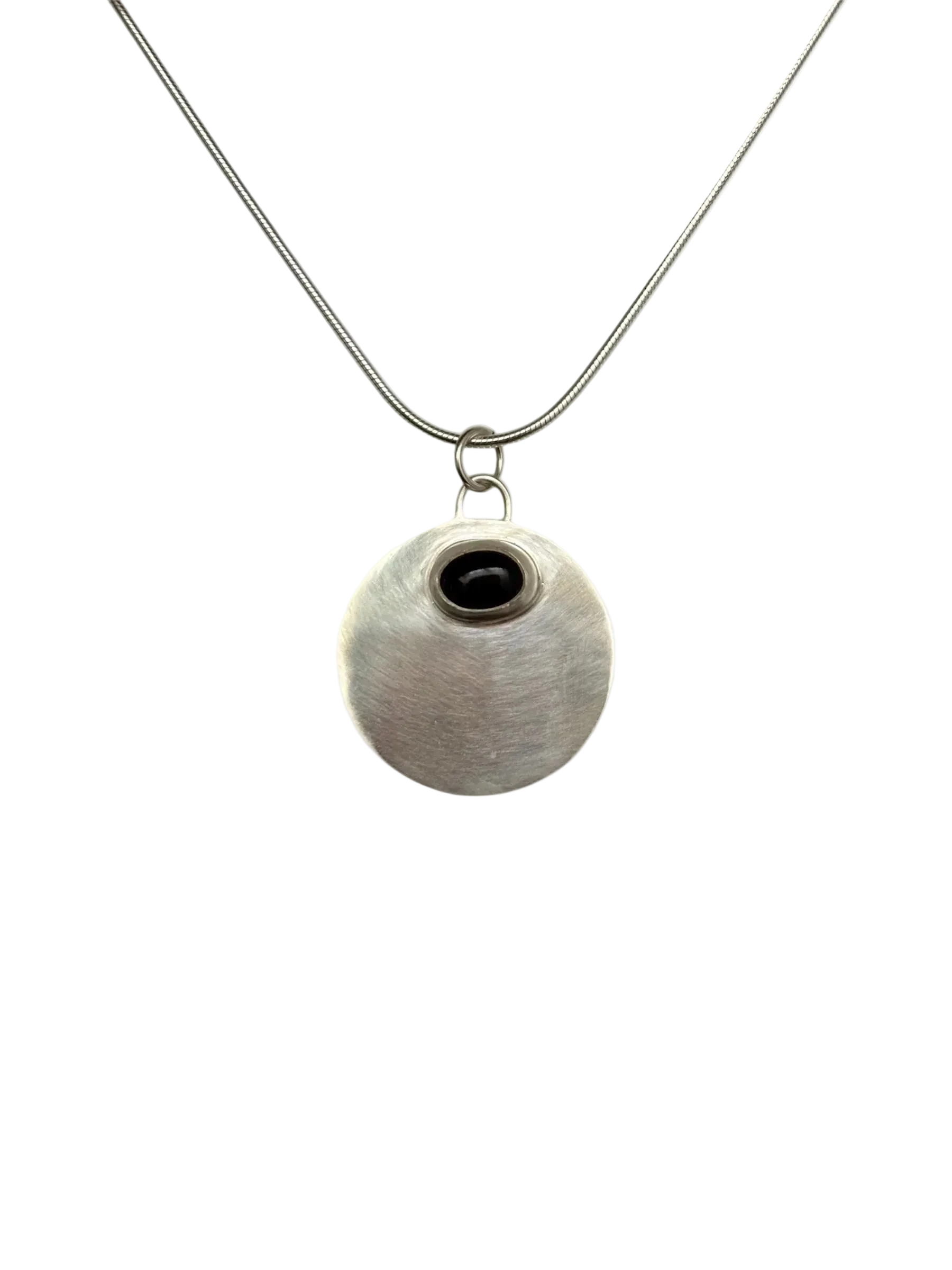 Black Onyx Circle Necklace