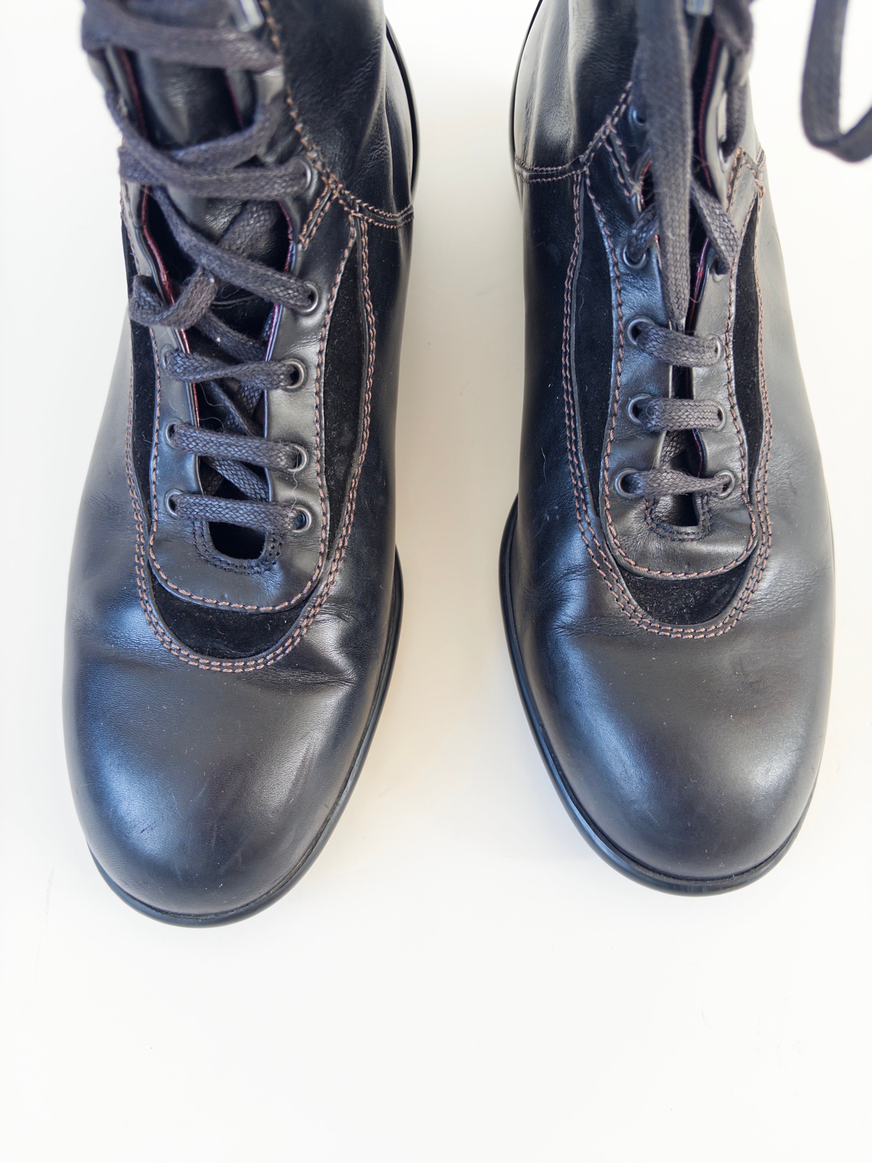 Leather Lace Up Boots