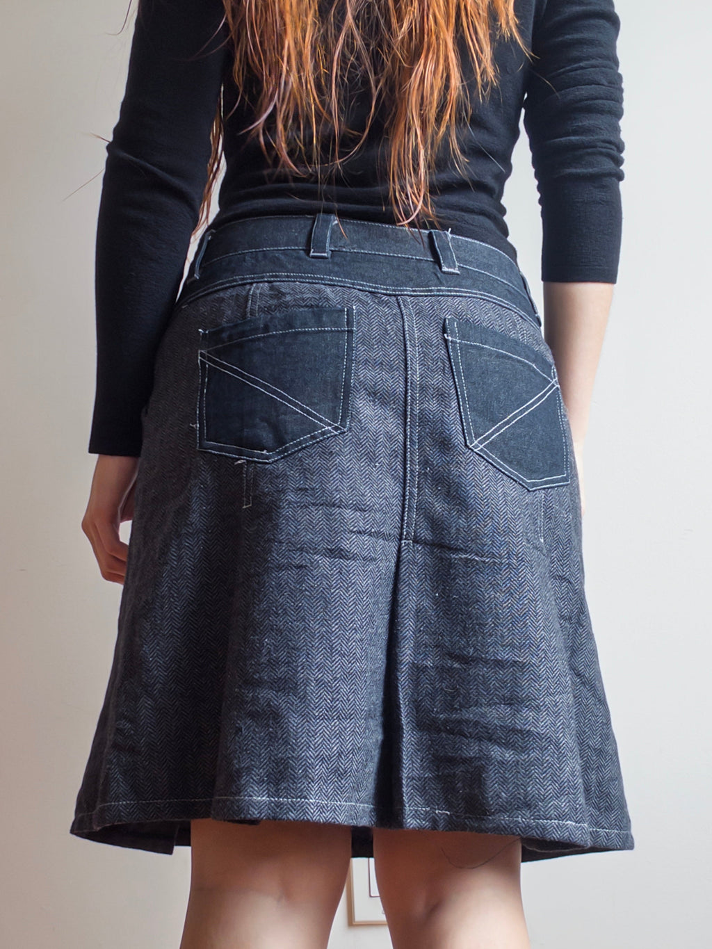Herringbone Pleated Mini