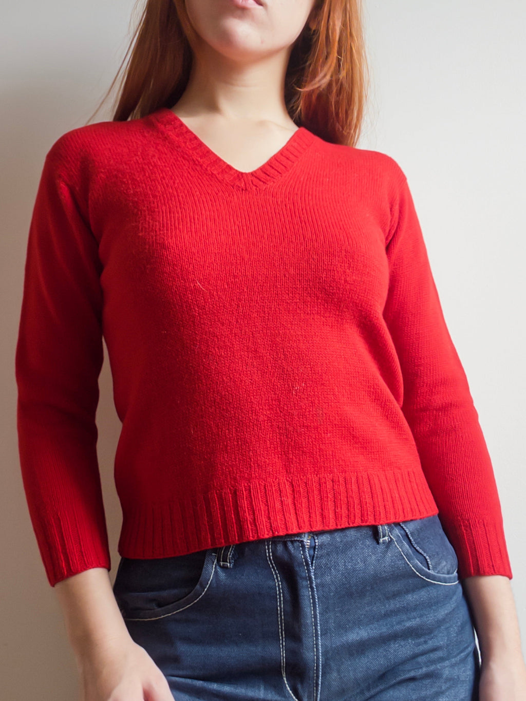 70s Red Sweater