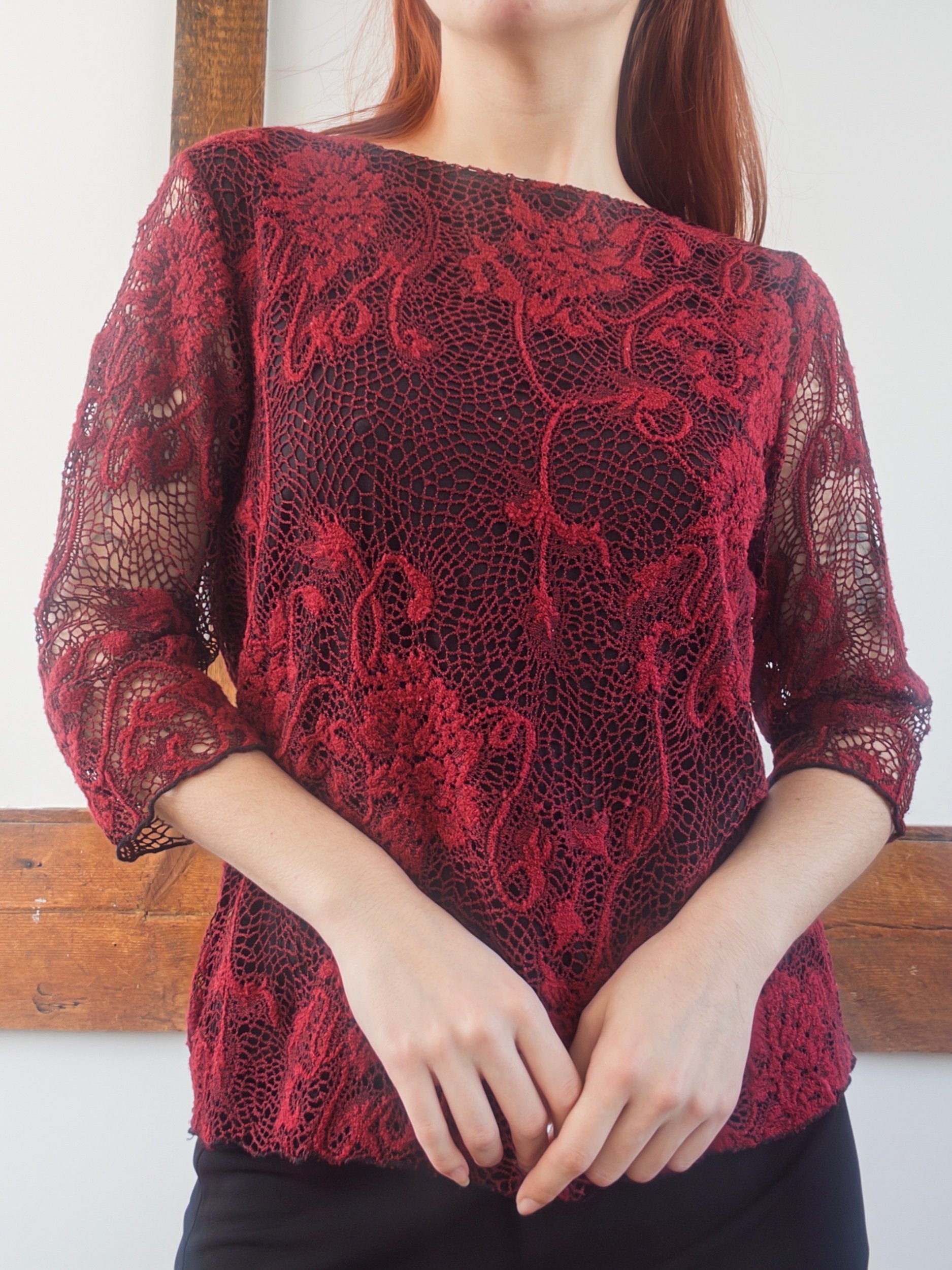 Red Lace Top