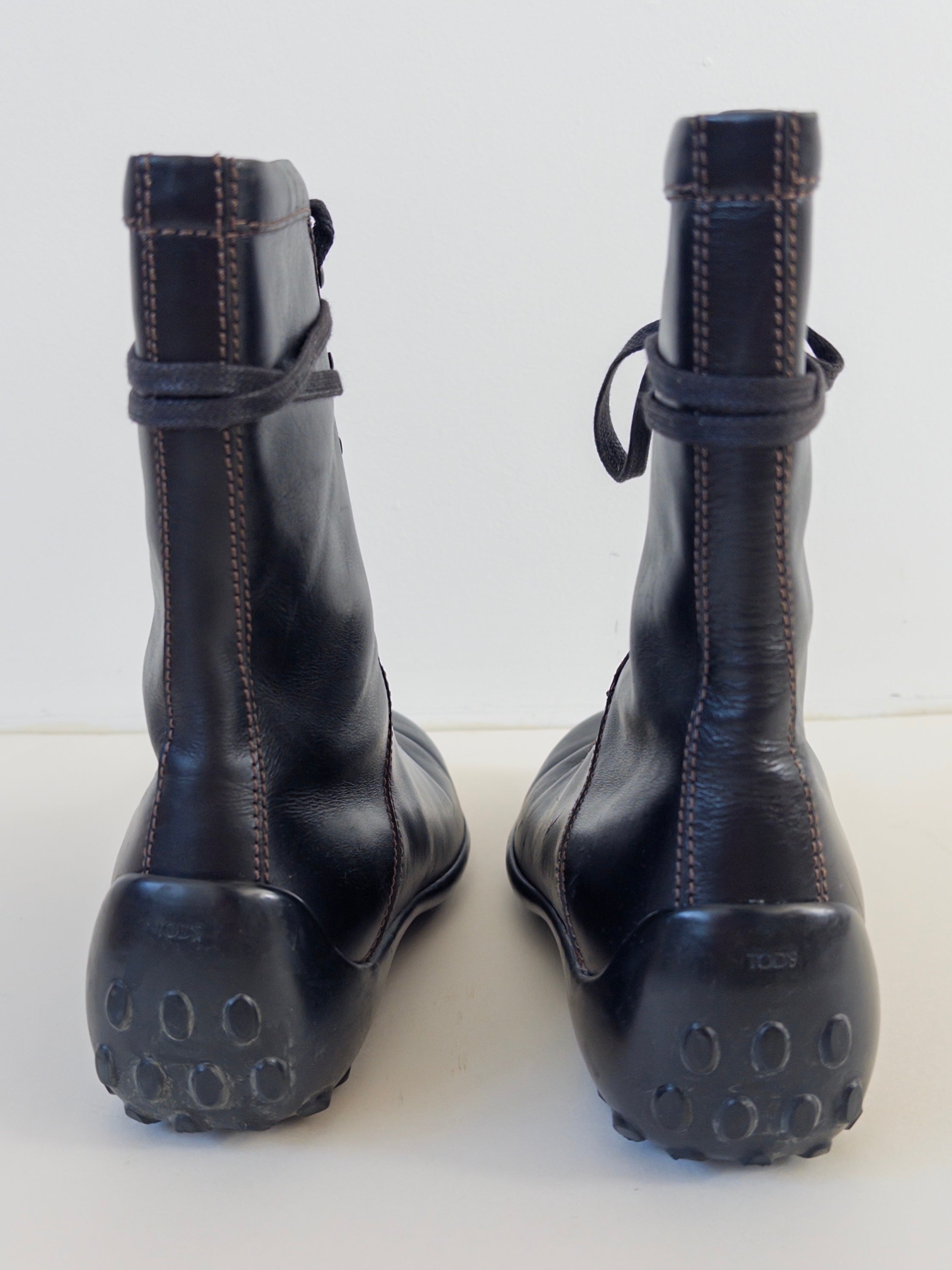 Leather Lace Up Boots