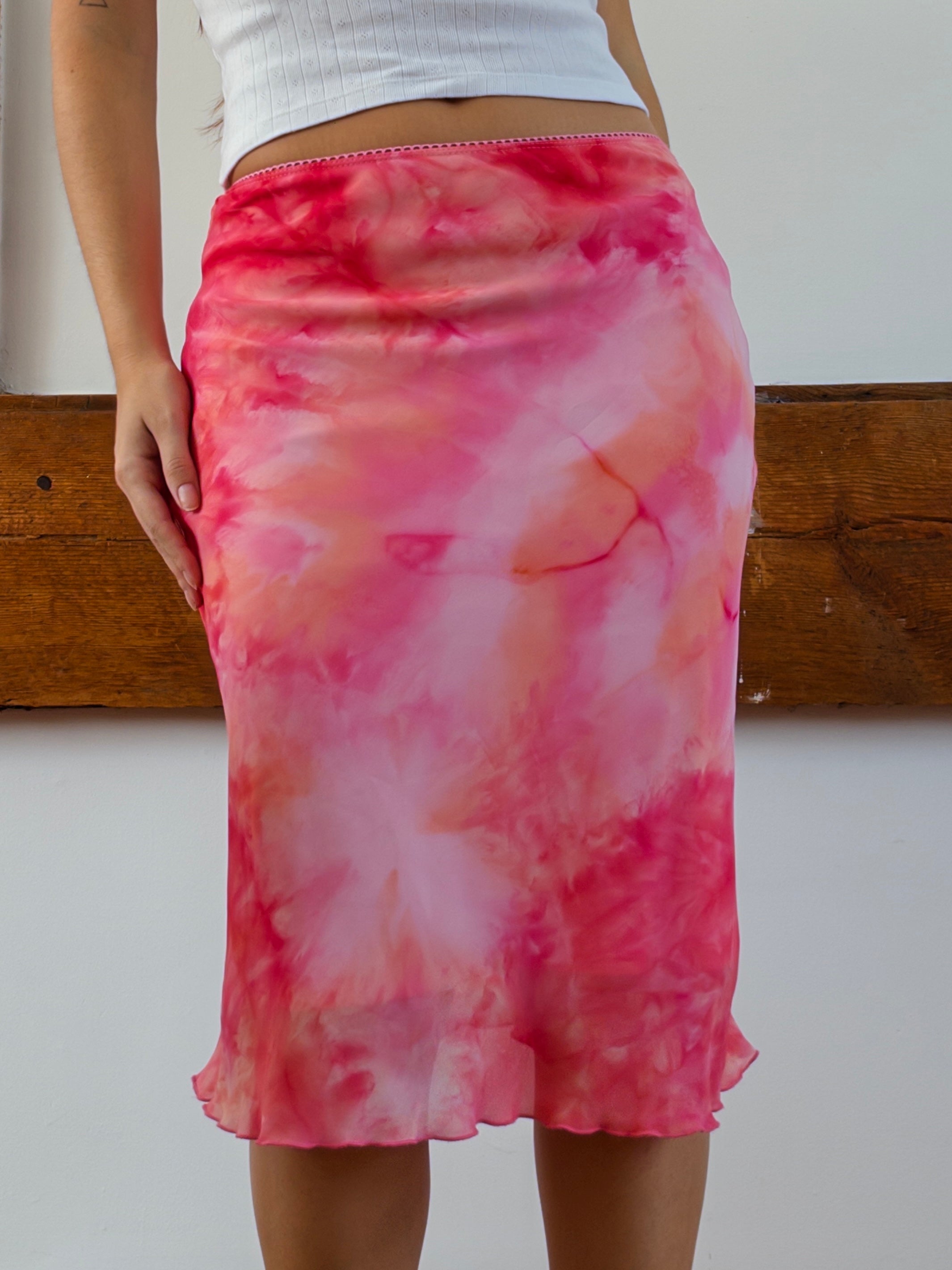 Tie Dye Midi Skirt