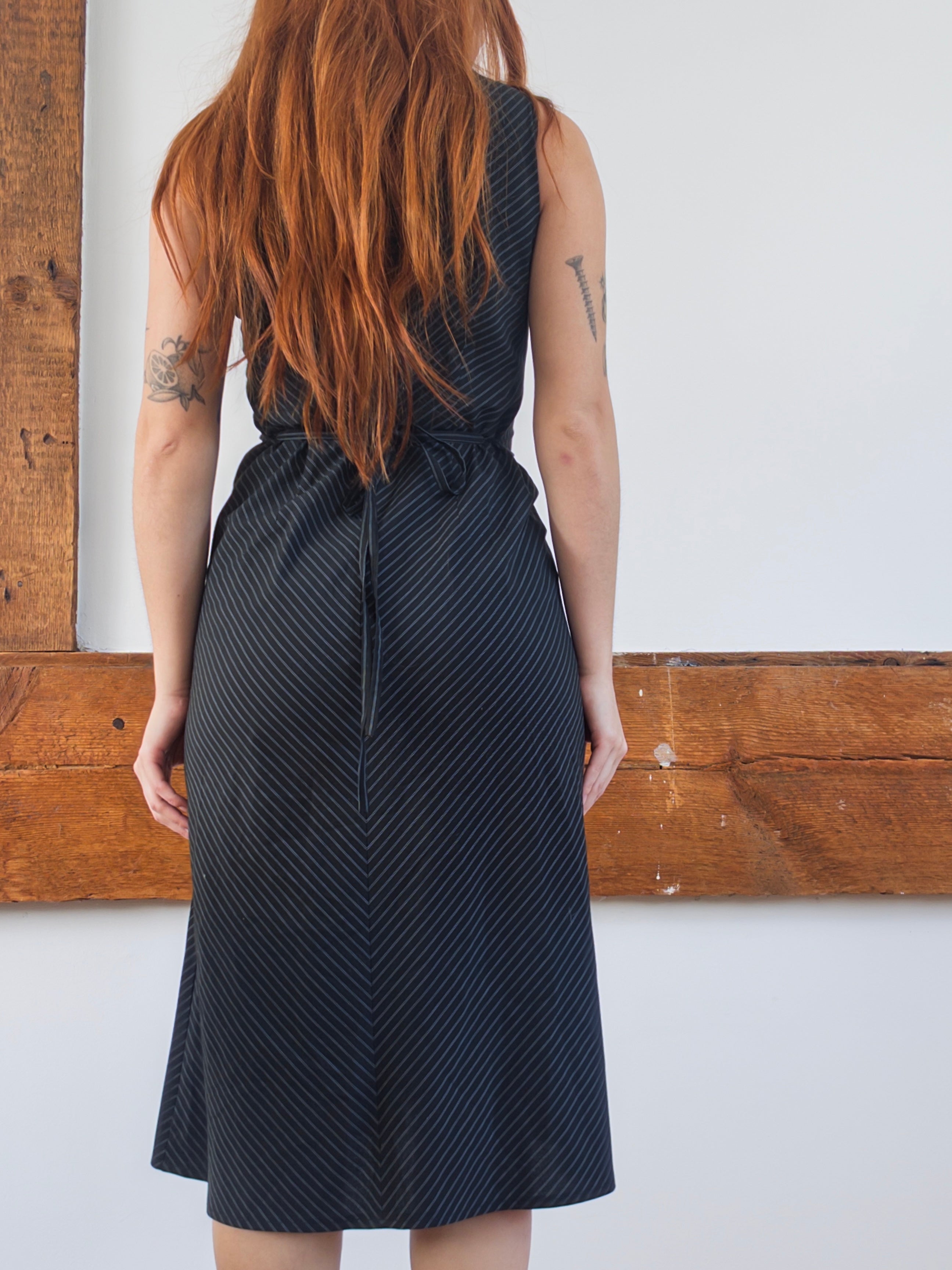 Pinstripe Midi Dress