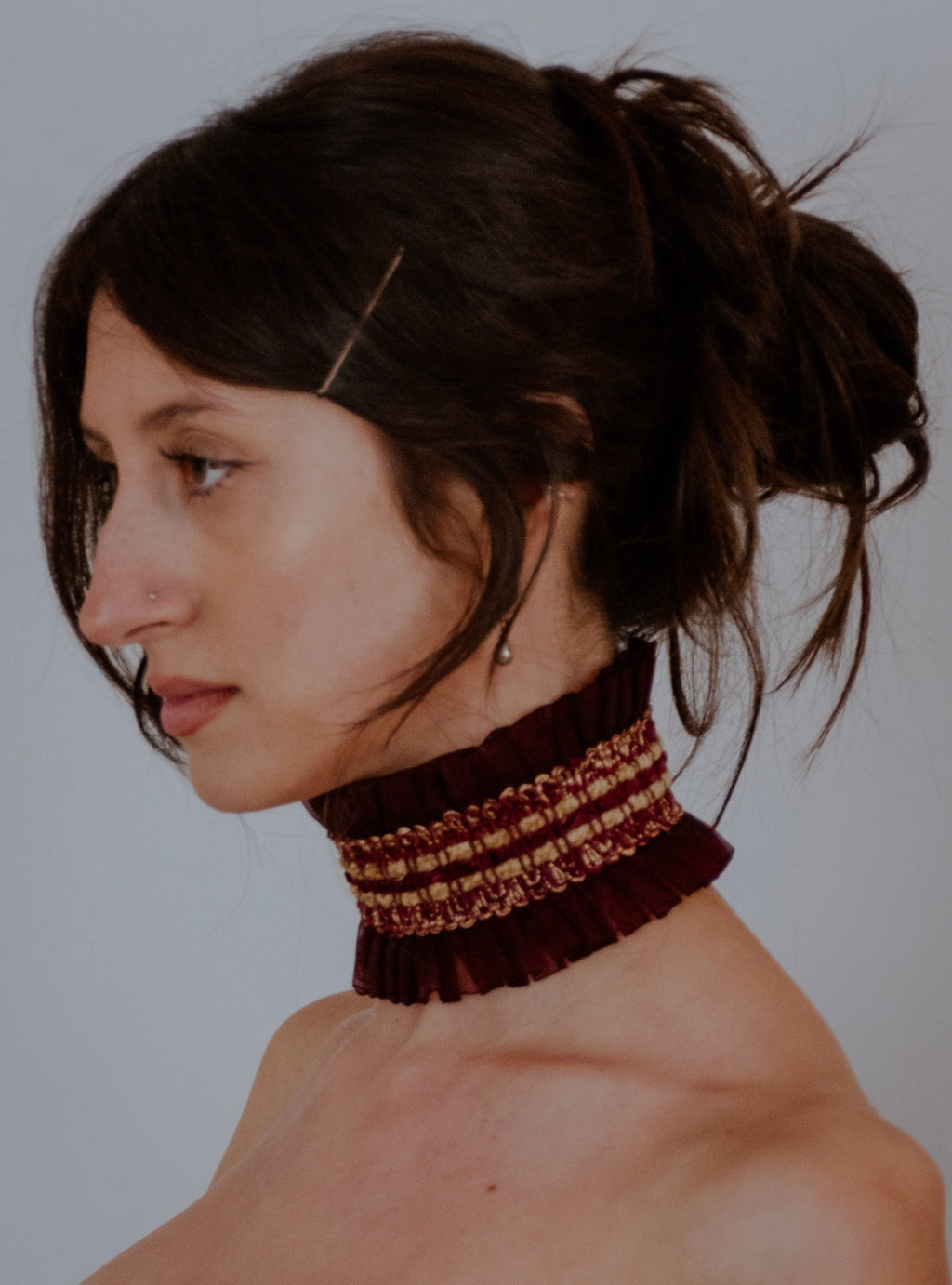 Burgundy Clown Collar