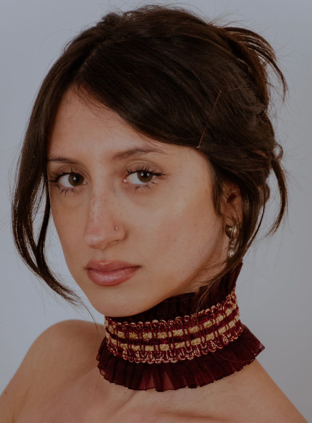 Burgundy Clown Collar