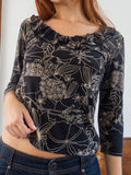 Floral Ruffle Top
