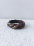 Wood + Metal Twist Bangle