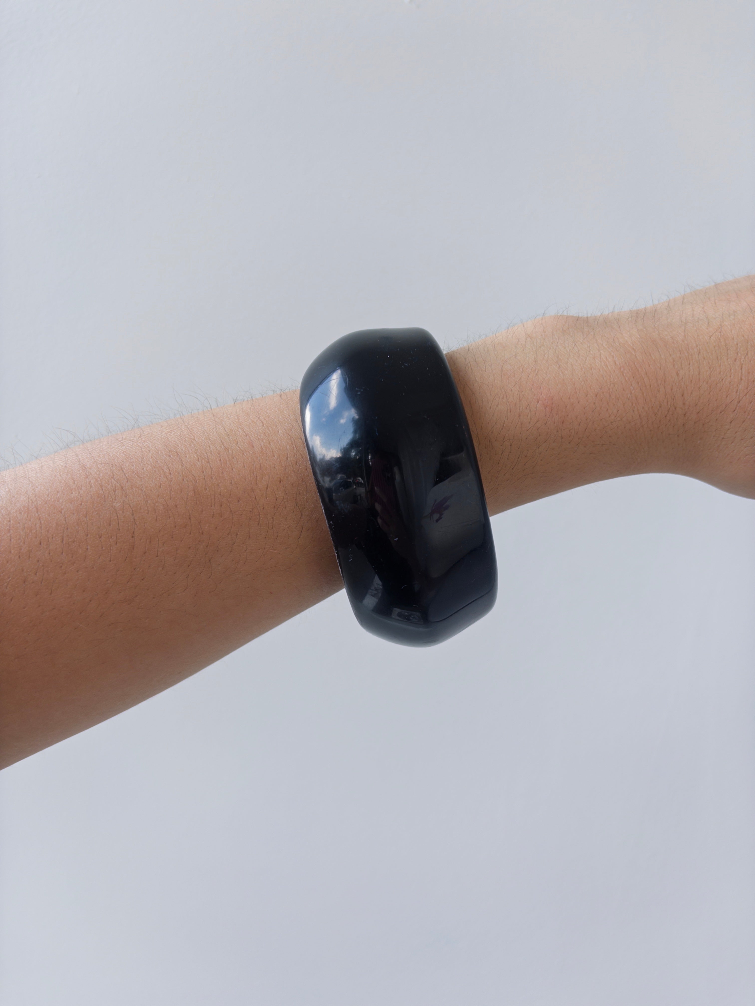Black Chunky Bangle