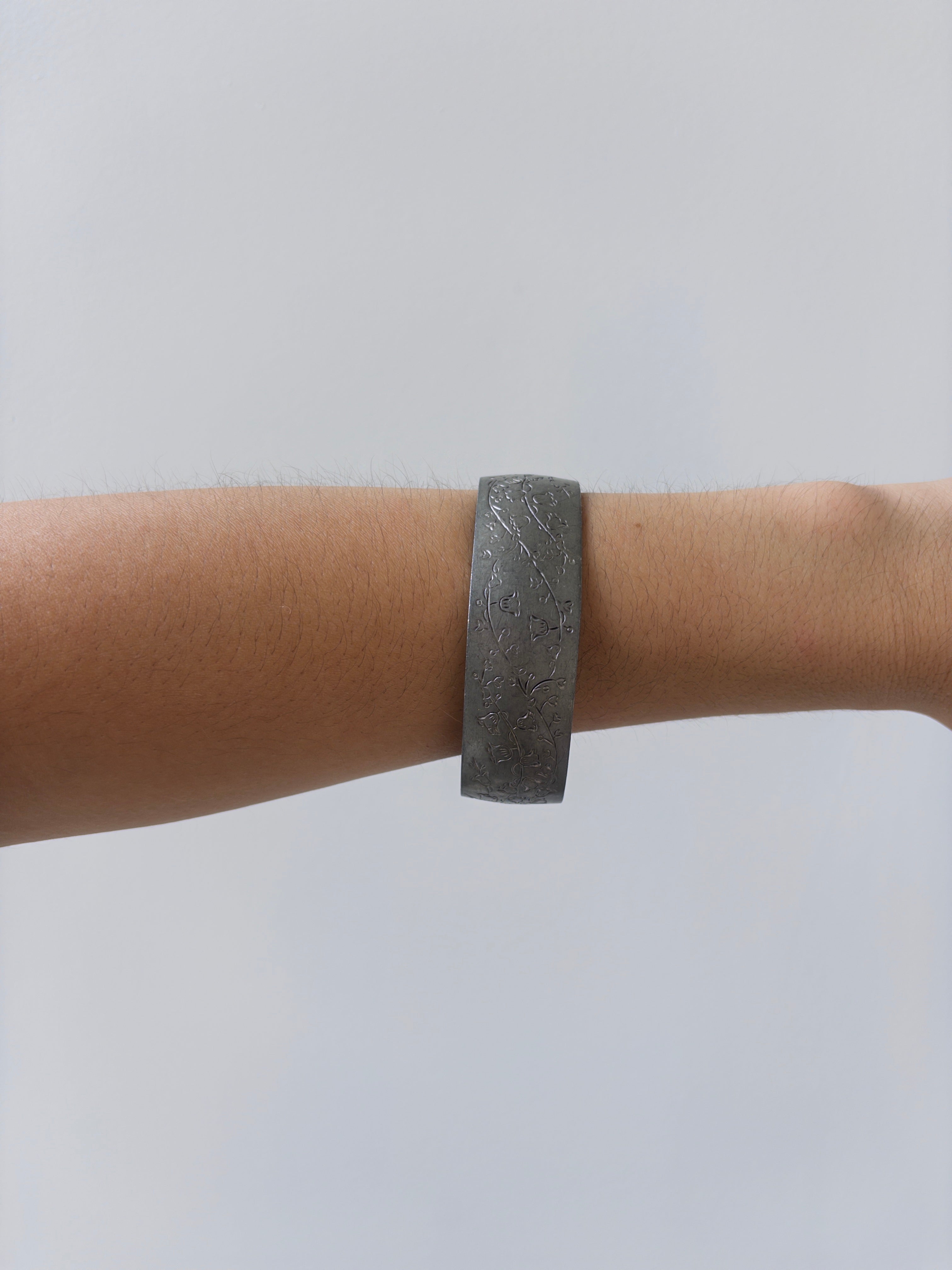 Etched Pewter Cuff