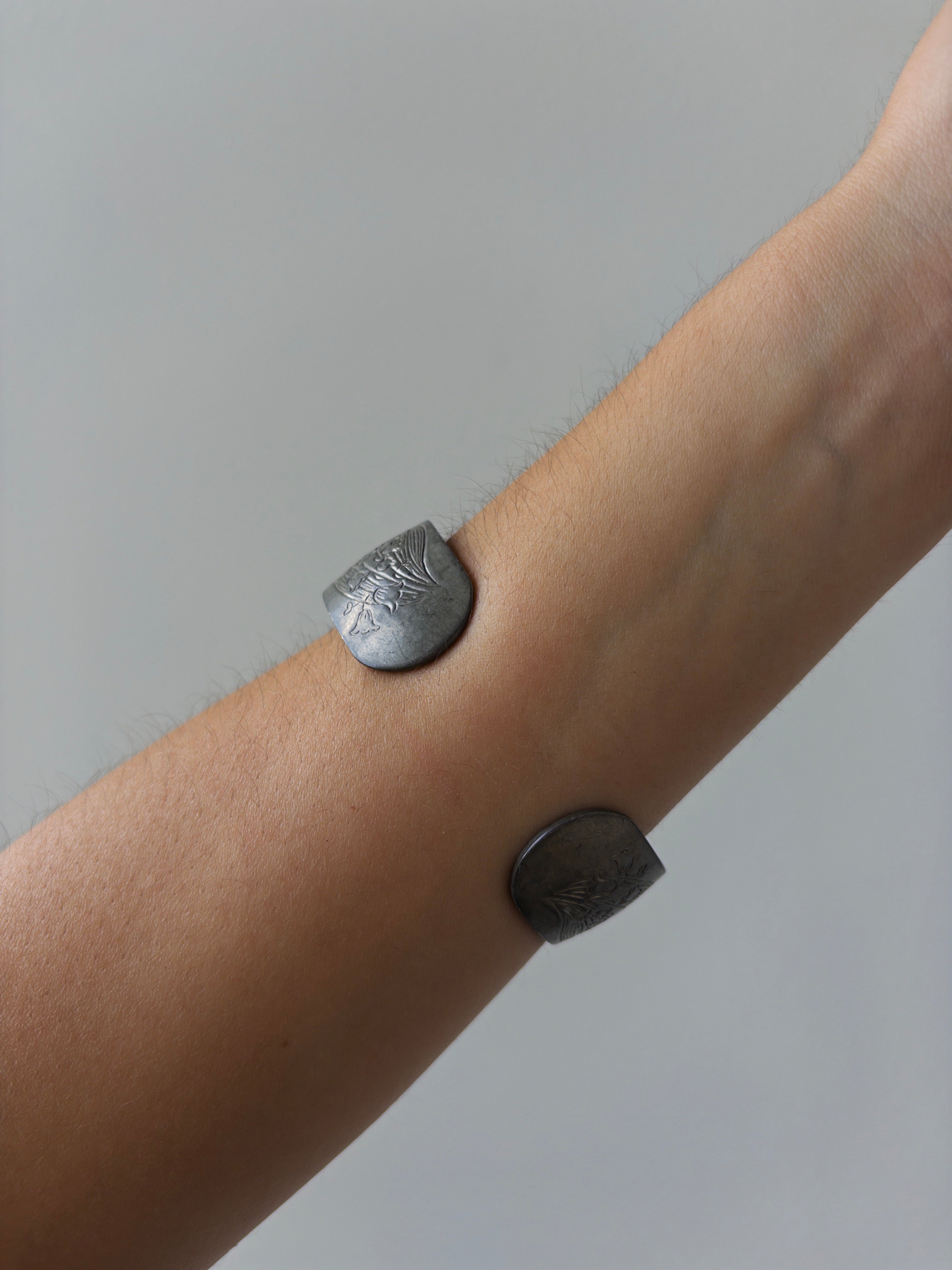 Etched Pewter Cuff