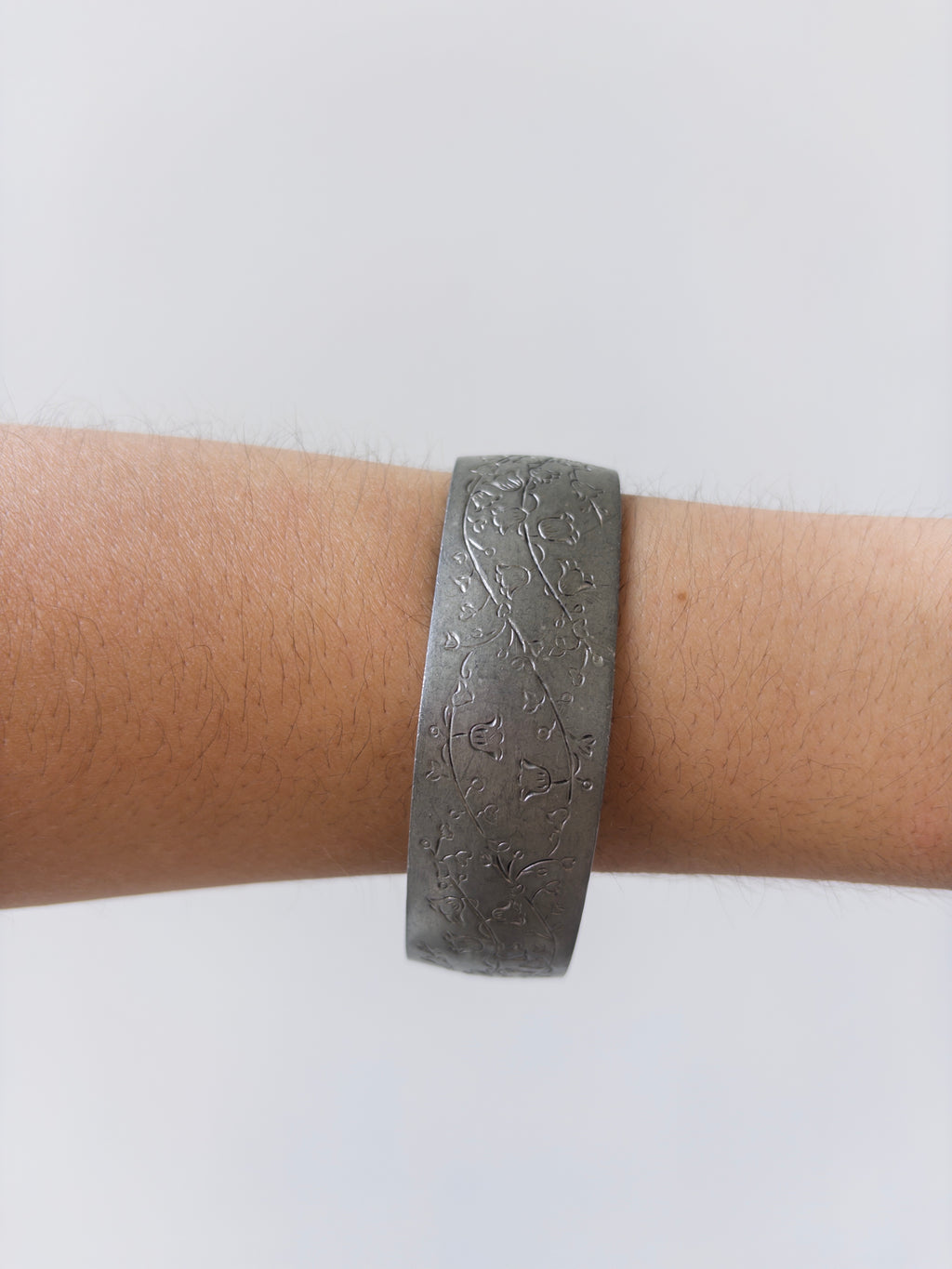 Etched Pewter Cuff