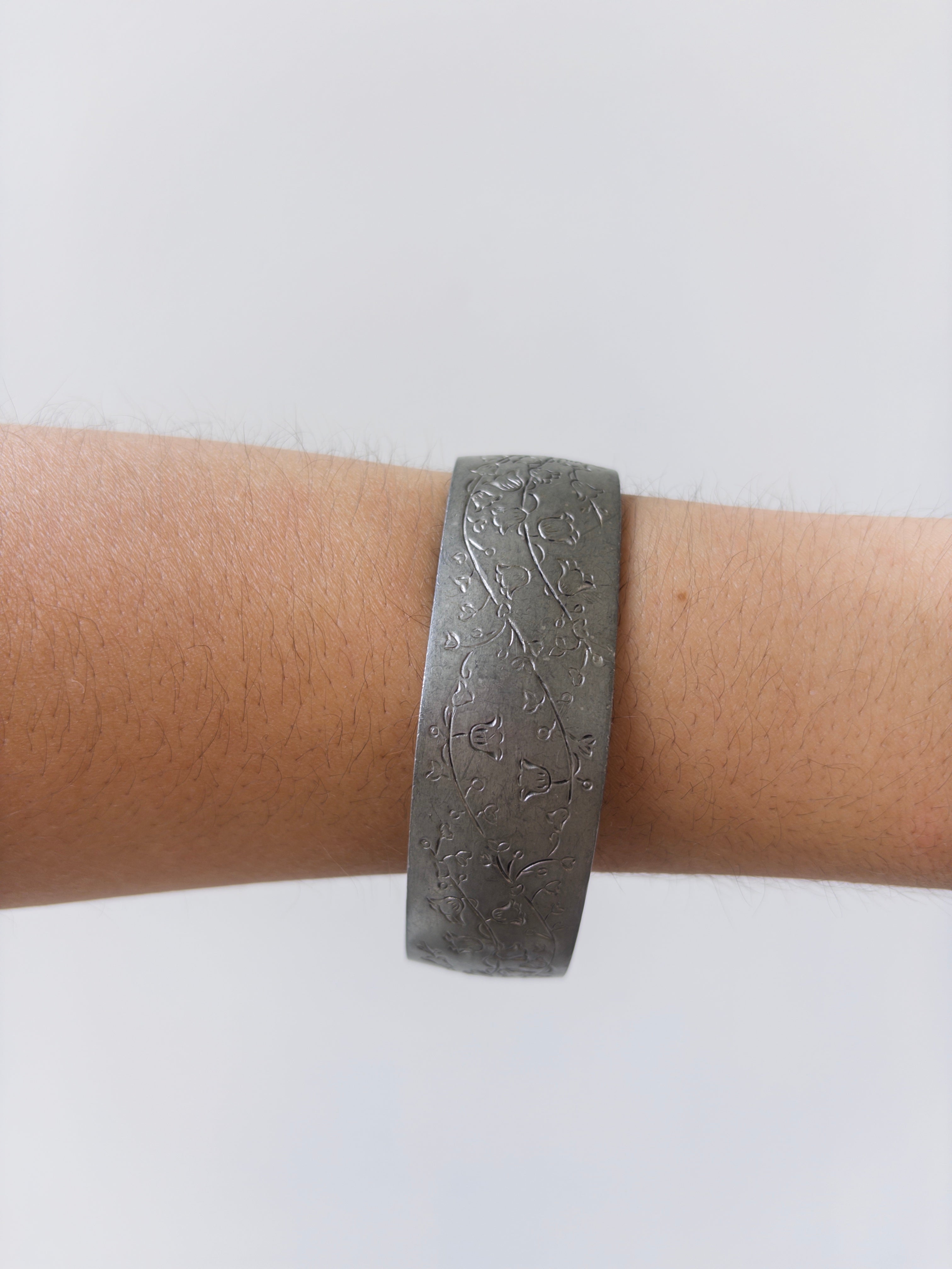 Etched Pewter Cuff