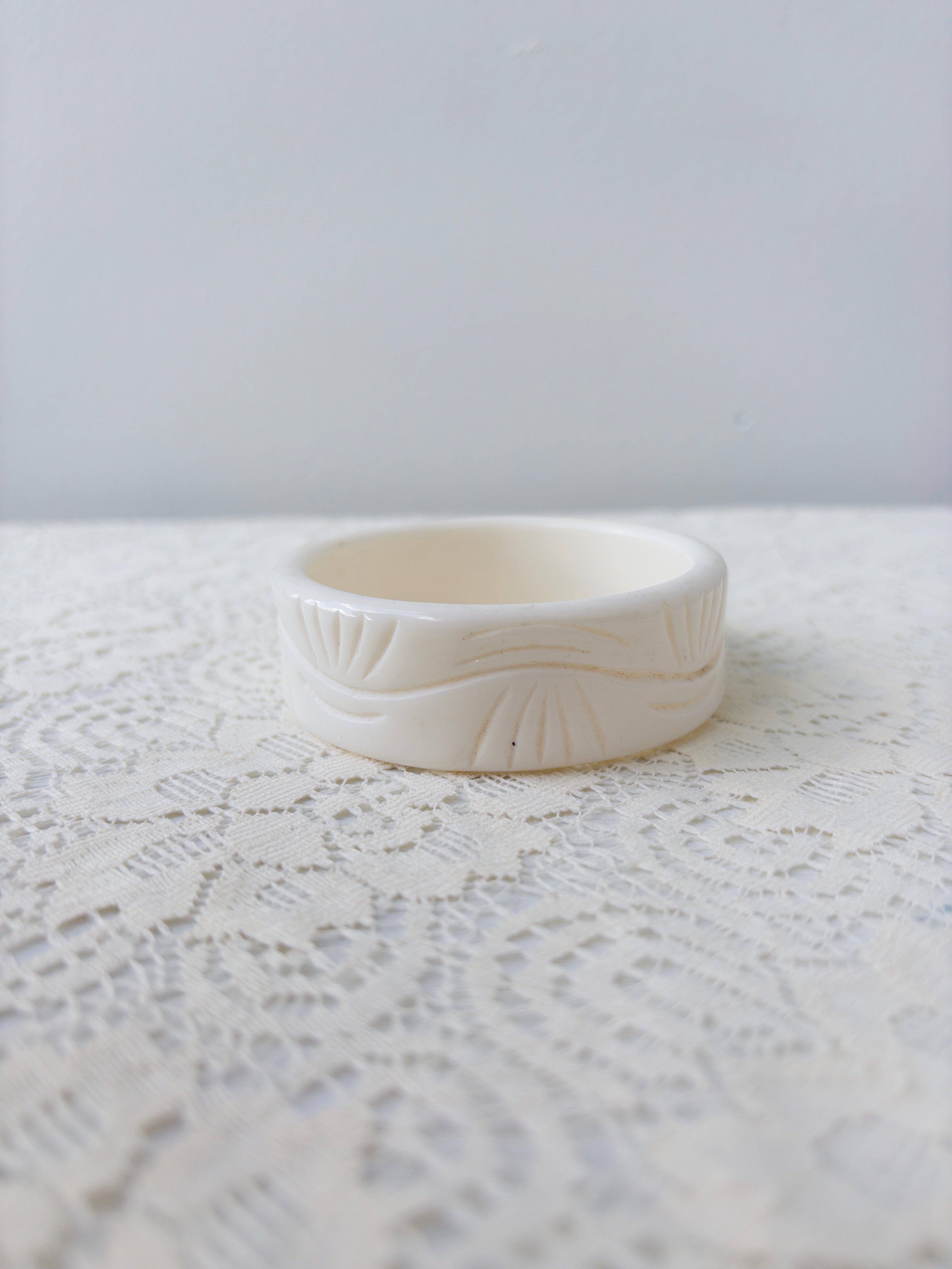 White Acrylic Bangle