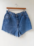 High-rise Midwash Denim Shorts