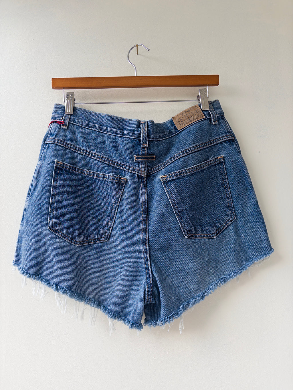 High-rise Midwash Denim Shorts