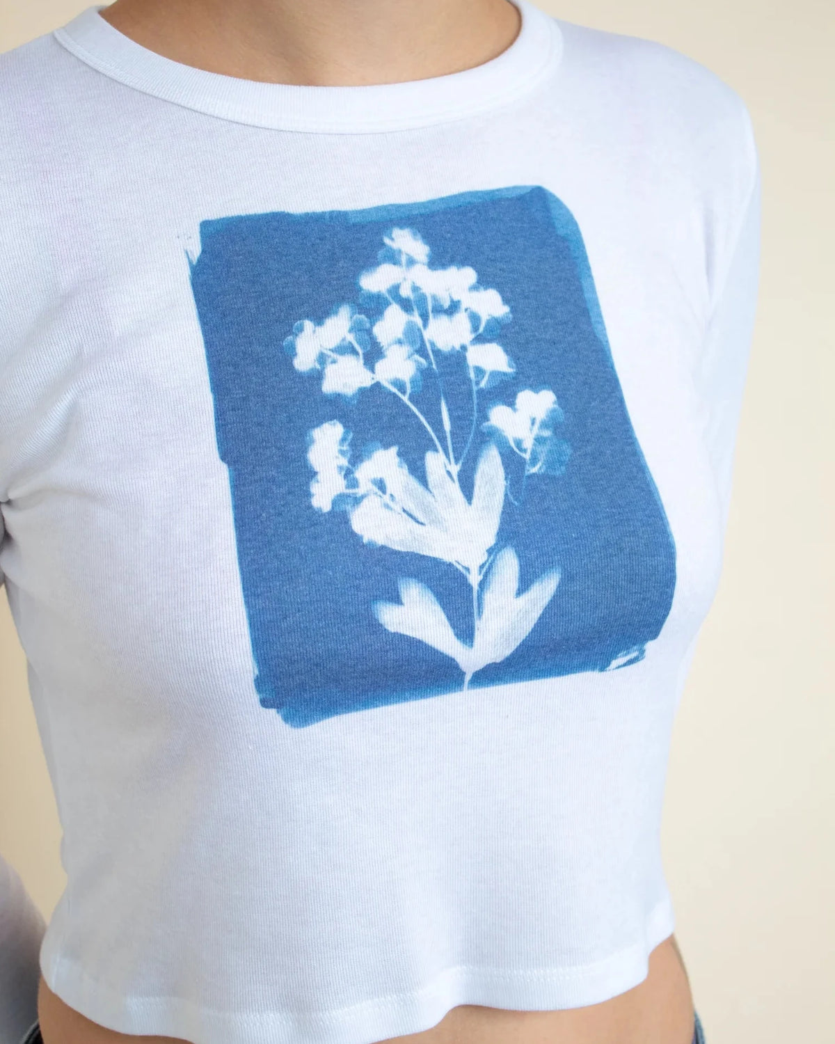 Cyanotype Long Sleeve Baby Tee